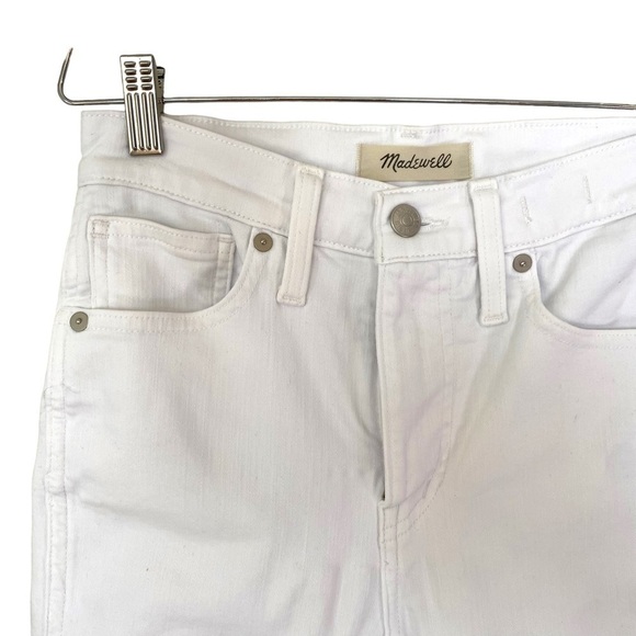 MADEWELL 10" High-Rise Skinny Jeans in Pure White - Picture 7 of 13